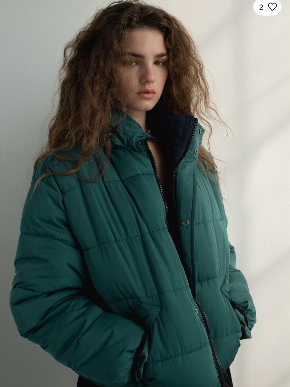 Urban Outfitters dark green Quilted Puffer Jacket - Picture 7 of 10